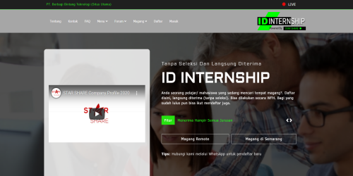 2 jasa website untuk situs ID Internship