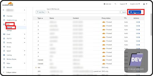GB 33. Add Records di Cloudflare