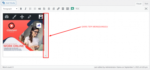 iFrame dengan garis tepi yang mengganggu