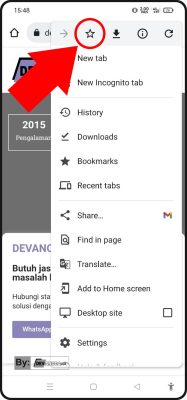 Cara melakukan Bookmark di HP/ Smartphone/ Android