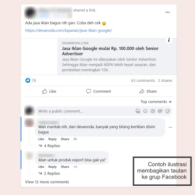 devanoda jasa iklan google dibagikan di sosial media ilustrasi v2