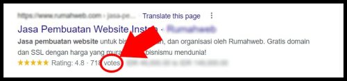 review bintang google dengan harga tampilan votes