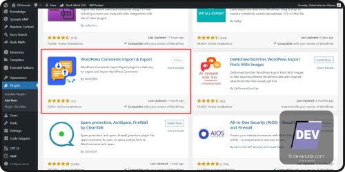 01. Plugin WordPress Comments Import Export Cara Menduplikat komentar di WordPress