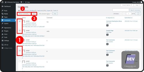 03. Pilihan untuk memindahkan komentar secara serentak Tako Movable Comments