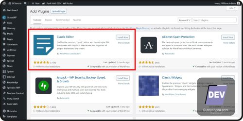 03. Plugin Klasik Editor