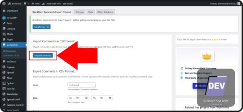 06. Import komentar Bag 1 Cara Menduplikat komentar di WordPress 1