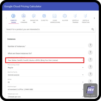 Operating System pada Google Cloud