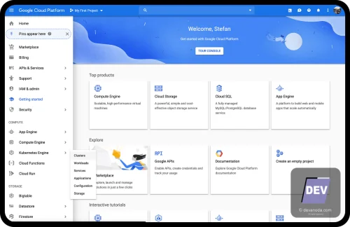 Google Cloud Interface