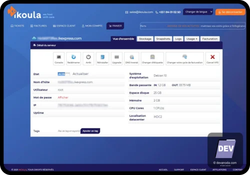 Interface dari VPS