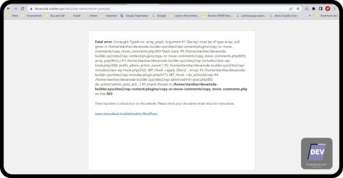 1.1.1. Mengakibatkan Fatal Error- Plugin- Copy or Move Comments, by biztechc - Memindahkan Komentar WordPress
