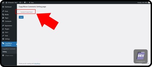 1.2.1.1. Include Private Post - Memindahkan Komentar WordPress