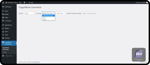 1.2.1.2. Kolom Source - Memindahkan Komentar WordPress