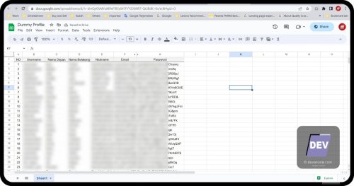 Data User untuk meramaikan kolom komentar