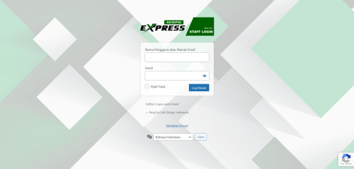 Hasil penggantian Logo dan Background WordPress