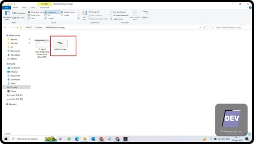 1. Persiapkan gambar default
