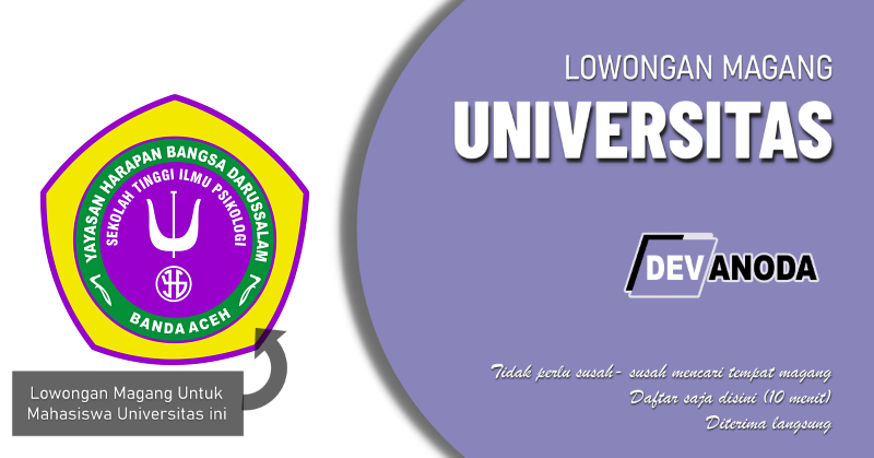 You are currently viewing Lowongan Magang Sekolah Tinggi Ilmu Psikologi Harapan Bangsa