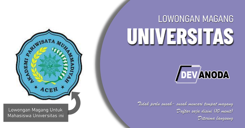 You are currently viewing Lowongan Magang Akademi Pariwisata Muhammadiyah Banda Aceh