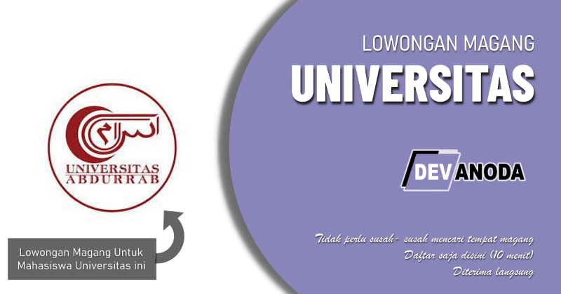 You are currently viewing Lowongan Magang Universitas Abdurrab, Pekanbaru