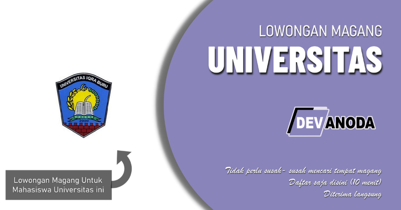 You are currently viewing Lowongan Magang Universitas Iqra Buru, Namlea, Buru