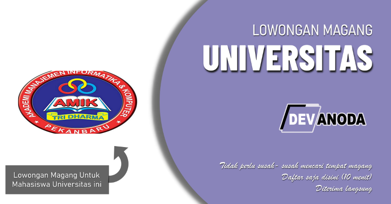 You are currently viewing Lowongan Magang AMIK Tri Dharma