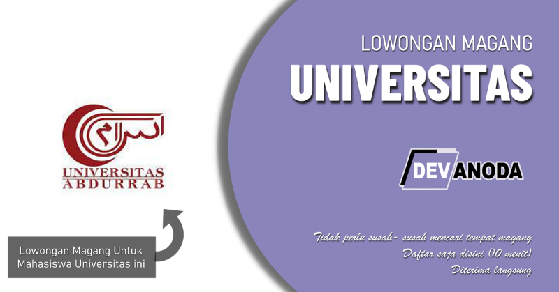 You are currently viewing Lowongan Magang Universitas Abdurrab