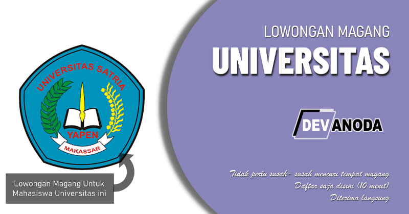 You are currently viewing Lowongan Magang Universitas Satria Makassar
