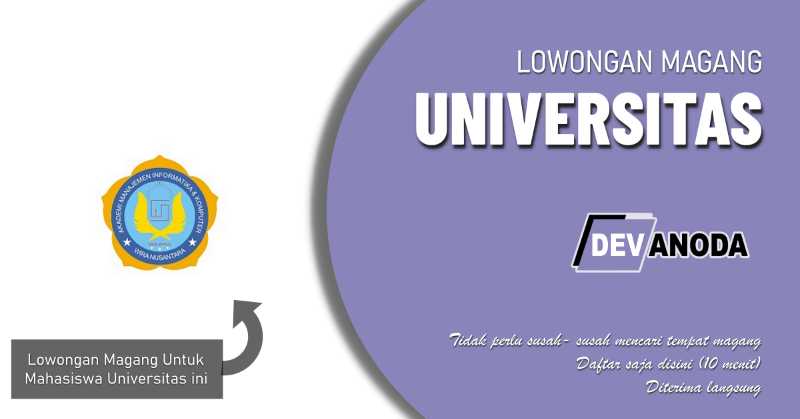 You are currently viewing Lowongan Magang AMIK Wira Nusantara