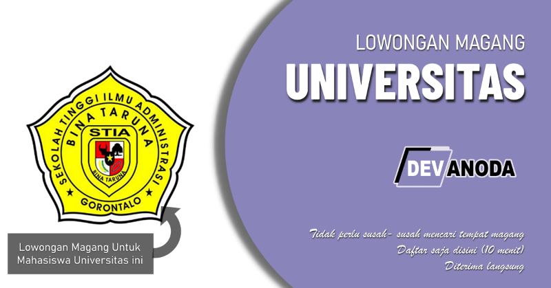 You are currently viewing Lowongan Magang Sekolah Tinggi Ilmu Administrasi (STIA) Bina Taruna