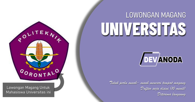You are currently viewing Lowongan Magang Politeknik Gorontalo
