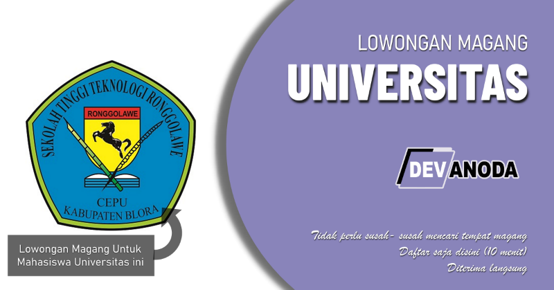 You are currently viewing Lowongan Magang Sekolah Tinggi Teknologi Ronggolawe