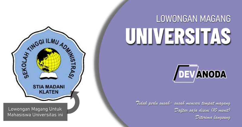 You are currently viewing Lowongan Magang Sekolah Tinggi Ilmu Administrasi Madani