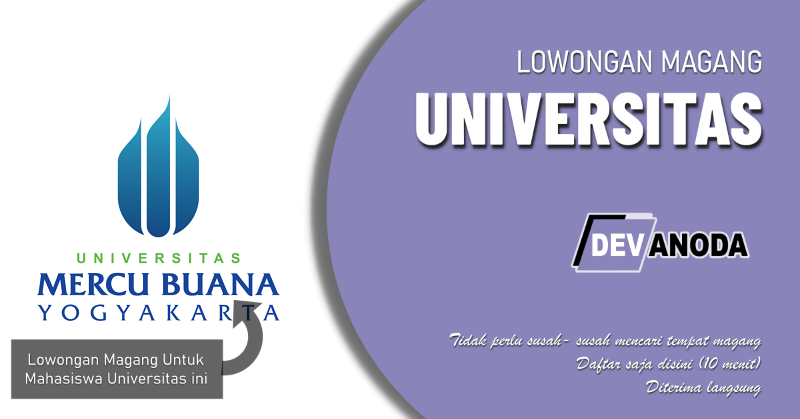 You are currently viewing Lowongan Magang Universitas Mercu Buana Yogyakarta