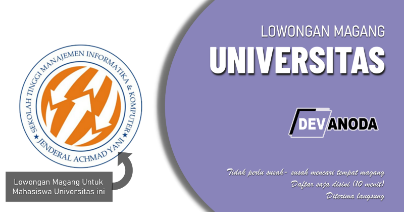 You are currently viewing Lowongan Magang Sekolah Tinggi Manajemen Informatika dan Komputer Jenderal Achmad Yani