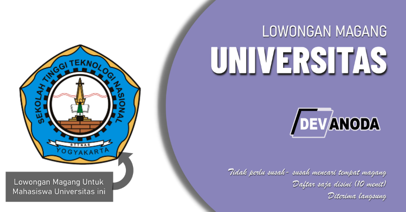 You are currently viewing Lowongan Magang Sekolah Tinggi Teknologi Nasional