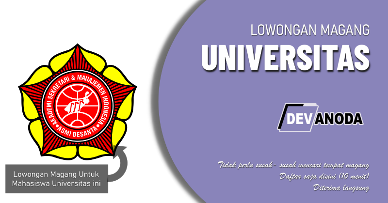 You are currently viewing Lowongan Magang Akademi Sekretari dan Manajemen Indonesia Desanta