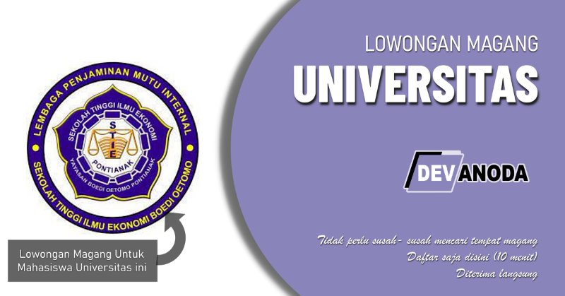 You are currently viewing Lowongan Magang Sekolah Tinggi Ilmu Ekonomi Boedi Oetomo (STIE Boedi Oetomo), Pontianak