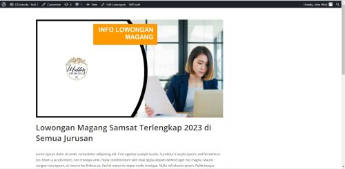 Tampilan halaman yang elemen nya disembunyikan Bag. Atas