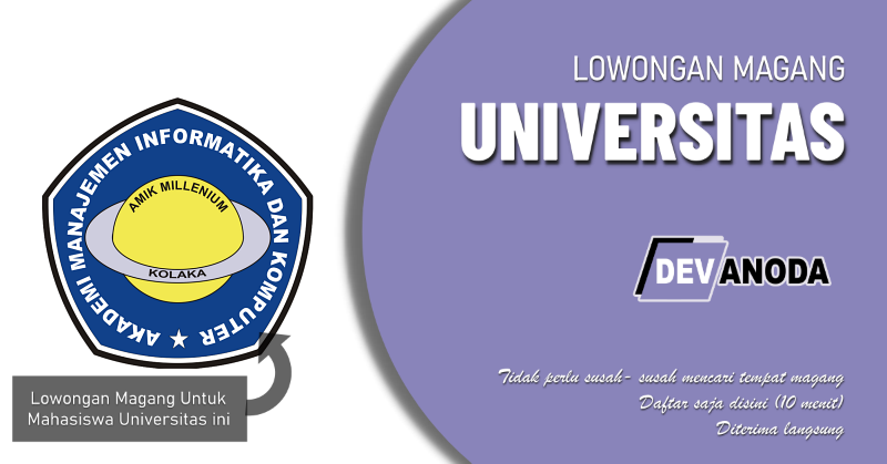 You are currently viewing Lowongan Magang AMIK Millenium Kolaka