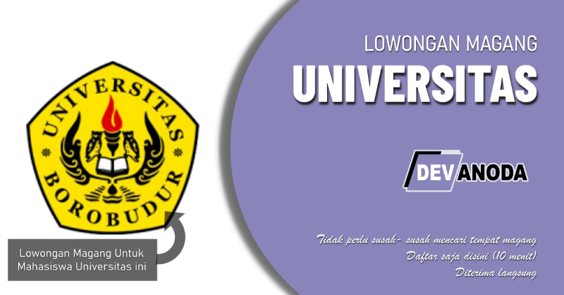 You are currently viewing Lowongan Magang Universitas Borobudur
