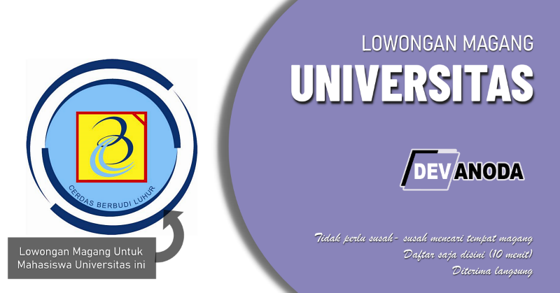 You are currently viewing Lowongan Magang Universitas Budi Luhur