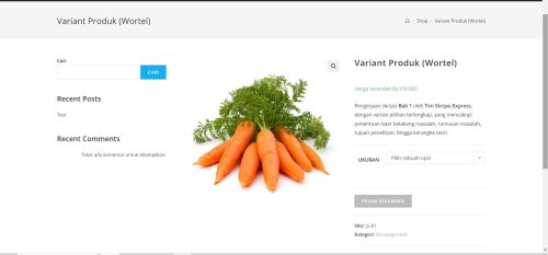 Tampilan script harga produk terendah