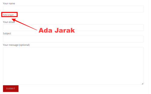 4.2. Penambahan teks bawah kolom Tampilan front end dengan teks bawah kolom