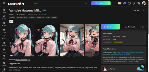 2.1. Gambar Vampire Hatsune Miku
