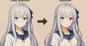 Perbedaan Hasil Gambar Tanpa dan/ Dengan LoRa untuk BM 🎨Illustrious