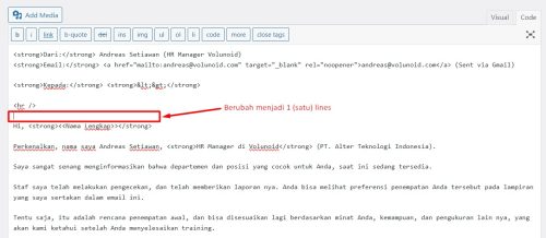 10. Berubah kembali menjadi 1 lines