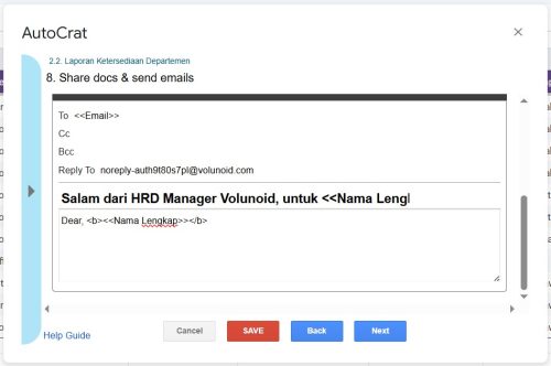 Kustomisasi Tag Merge pada template email AutoCrat
